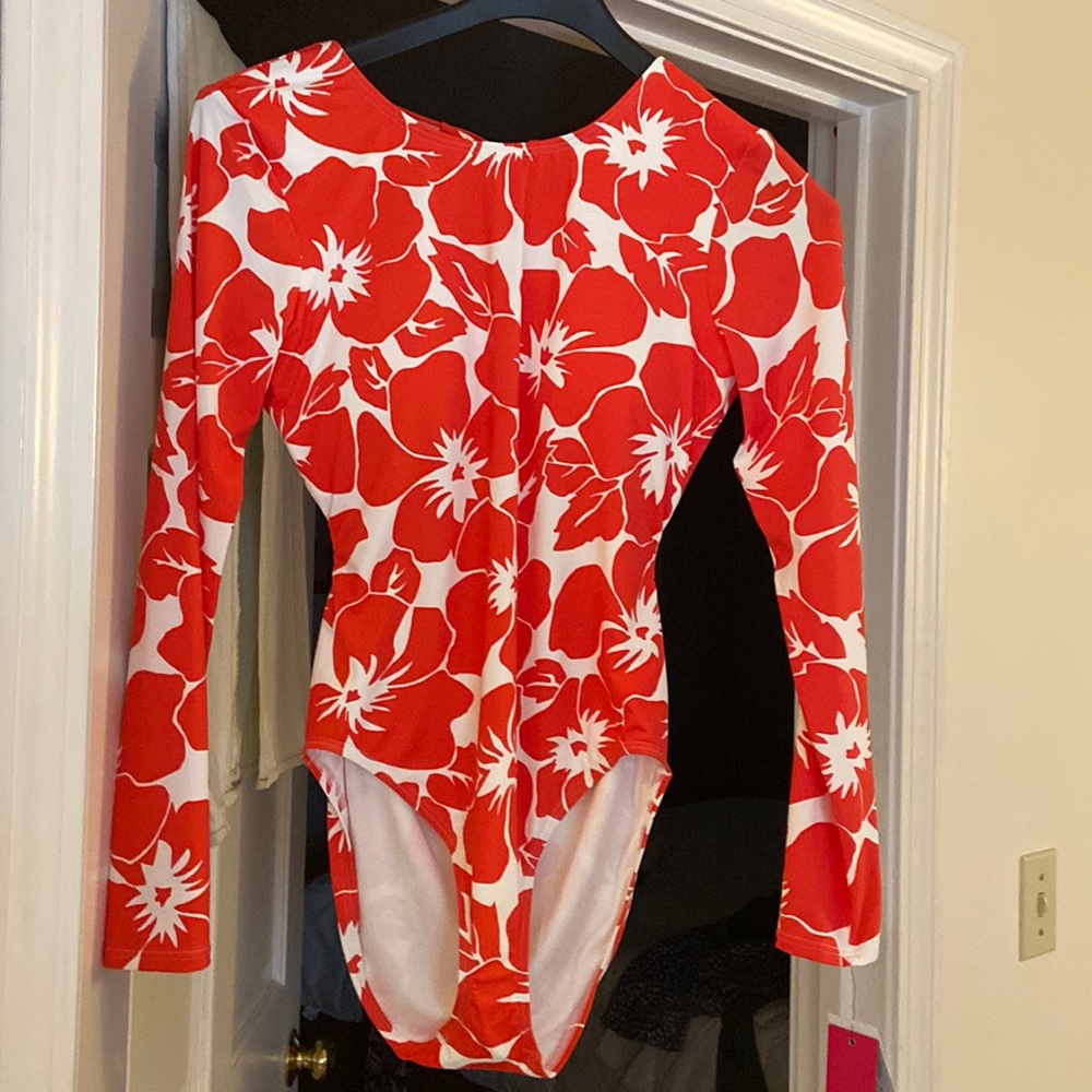Vince Camuto long sleeve one piece swim suit